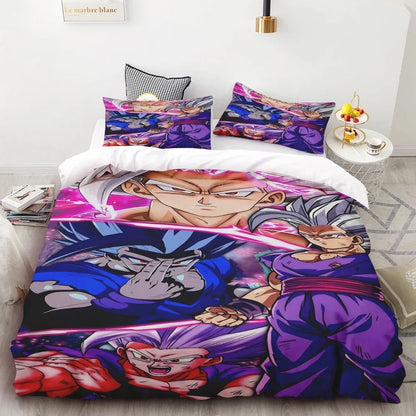 Povlečení s povlakem na přikrývku Goku Dragon Ball pro teenagery a děti, chlapce – nejlepší dárek, dekorace do ložnice Queen King