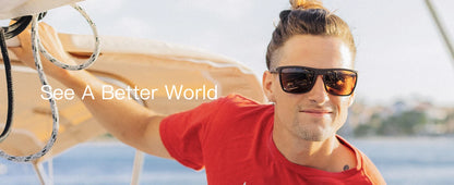 ZENOTTIC Polarized Sunglasses for Men Lightweight TR90 Frame UV400 Protection Square Sun Glasses