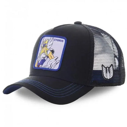 Anime Saint Seiya Cotton Baseball Cap Adjustable Men Women Hip Hop Mesh Trucker Mesh Summer Sun Shading Breathability Cap Hat