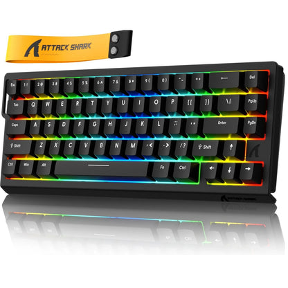 ATTACK SHARK X68 HE 8000Hz Rapid Trigger Keyboard 0.01mm RT Accuracy RGB Wired Gaming Keyboard with Magnetic Switch  for PC/Mac
