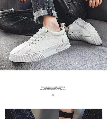 Sneakers da uomo, scarpe casual da uomo, ballerine da uomo, zapatillas da uomo, scarpe leggere in pelle PU traspiranti, scarpe da tennis sportive da uomo bianche
