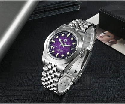 San Martin New 39mm Sport Watch Enamel Dial NH35 Automatic Mechanical Men Dress Watch Sapphire Waterproof 100m Luminous SN0053