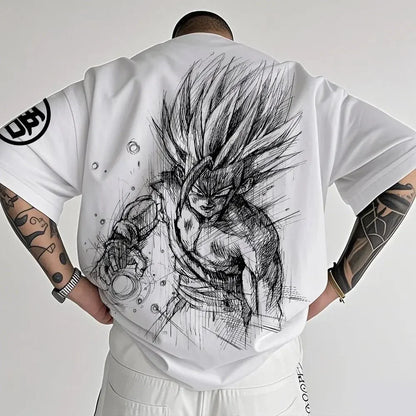 Dragon Ball Japanese Anime Printed Men's T-Shirt Majin Buu Boys Children Harajuku Short Sleeve Kids Goku T-shirt Summer Clothing