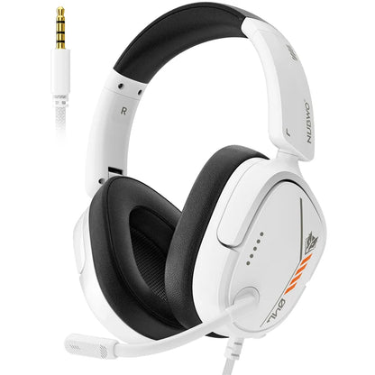 Casque de jeu filaire NUBWO pour PS5/PS4 Xbox Series X | S/Xbox One Switch Cache-oreilles à mémoire souple avec micro unidirectionnel transparent Jack 3,5 mm