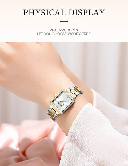 CURREN Elegant Quartz Ladies Wristwatch Top Brand Original Watch For Women Luxury Waterproof Luminous Watches