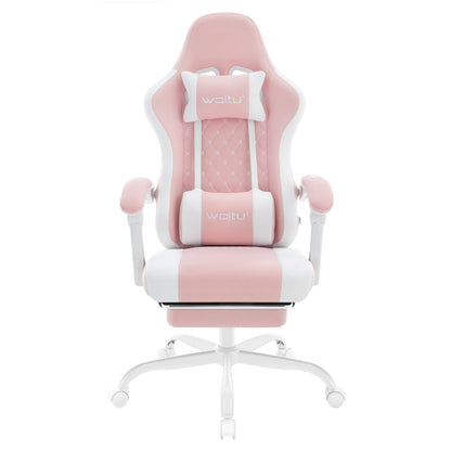 WOLTU sukamoji kompiuterio kėdė su masažo funkcija, ergonominė biuro kėdė su pagalvėle ir pakoju, reguliuojamo aukščio gaming kėdė