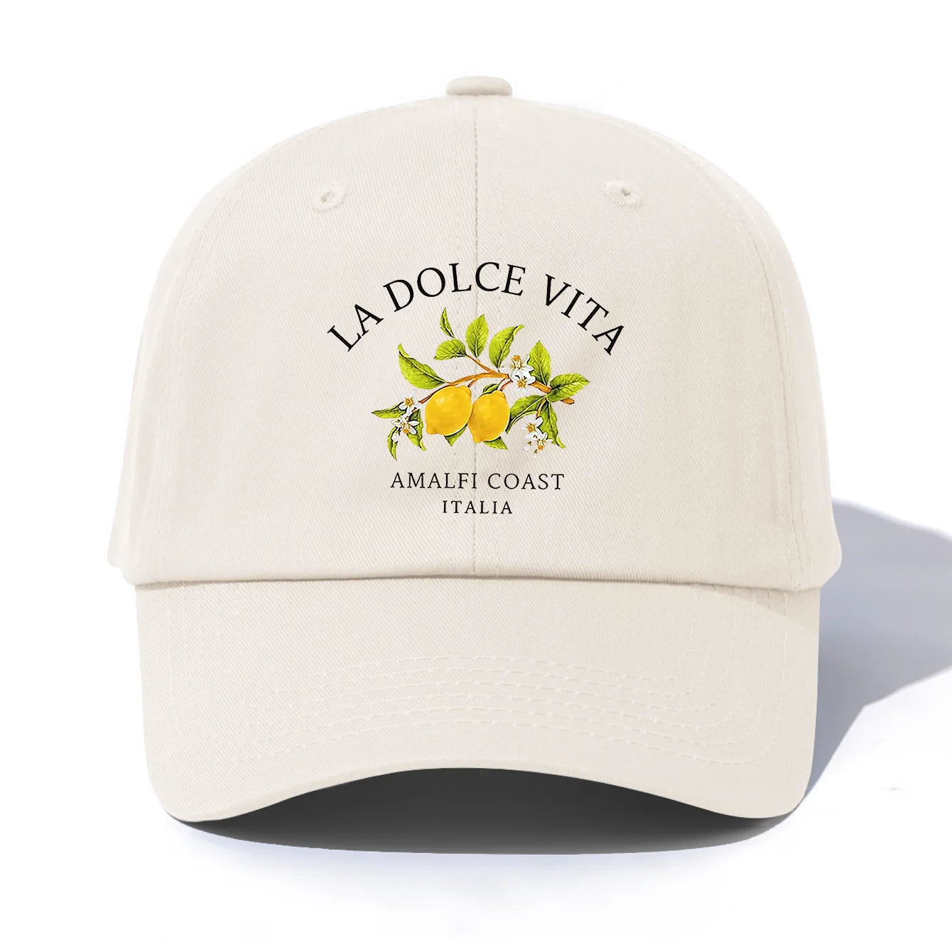 1pc LA DOLCE VITA Print  Baseball Cap for Adults,  Minimalist Retro Style Casual Soft Adjustable Dad Hat, Perfect As Gift
