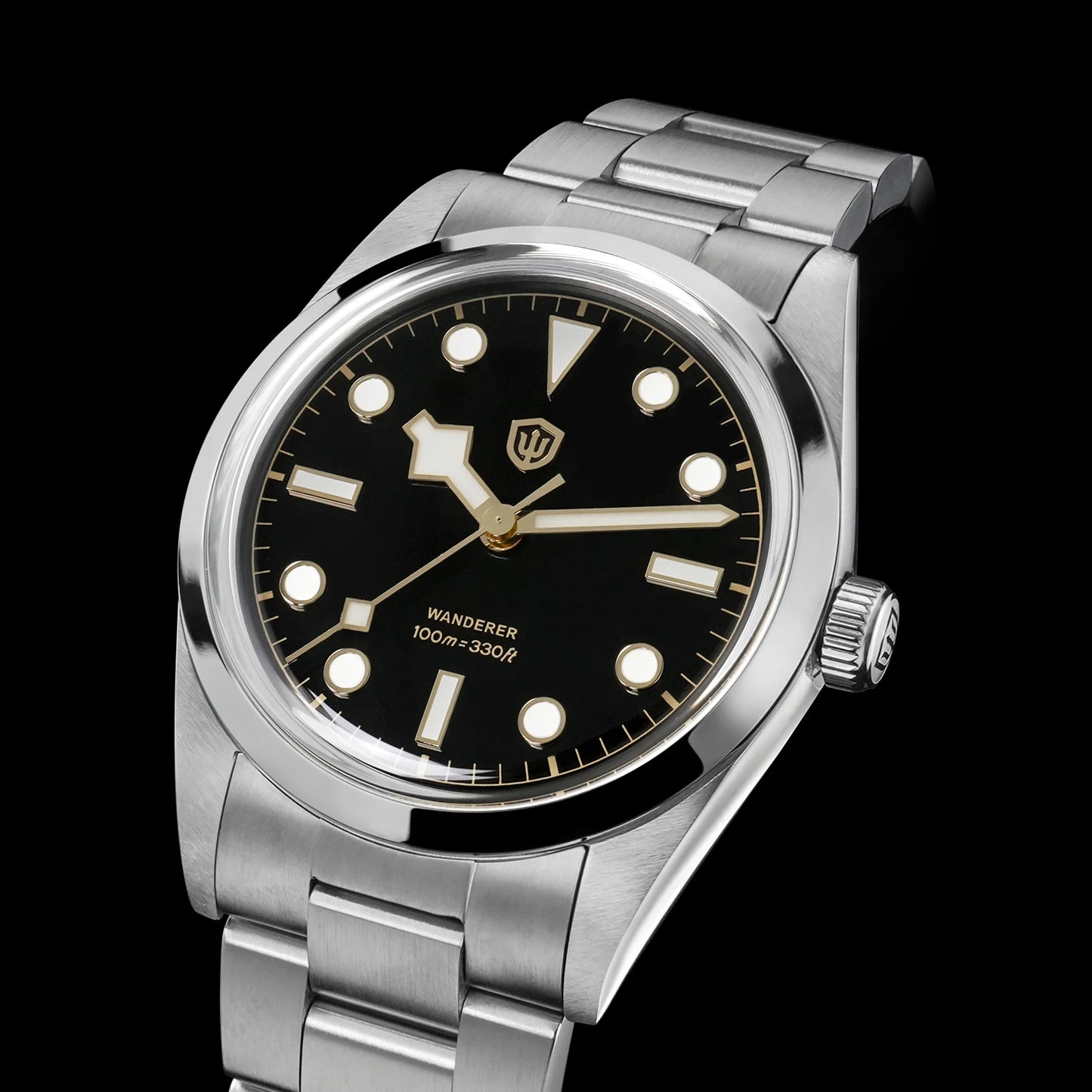 Watchdives WD1016 V3 Quartz Watch 37mm Stainless Steel Case Sapphire Vintage Watch  VH31 Sweep Movemet 100m Waterproof Men Watch