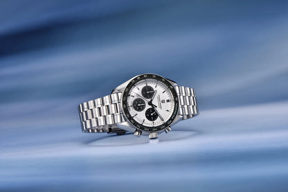 Relógio para homem PAGANI DESIGN «New Moon» – Relógio de quartzo de luxo, cronógrafo, vidro de safira com tratamento antirreflexo, luneta em cerâmica, ponteiros luminescentes