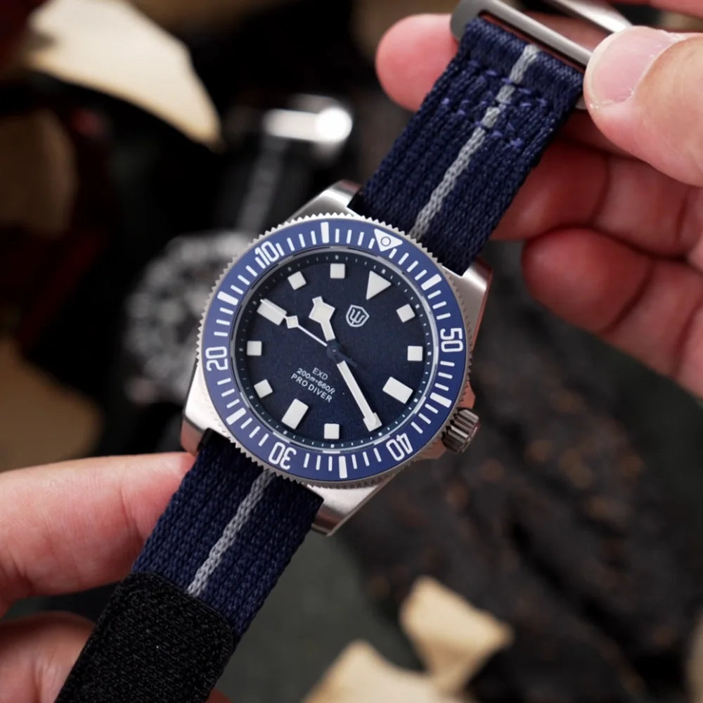 Watchdives EXD 40Mm Titanium Dive Watch Man VH31 Sweep Quartz Watches 200 Waterproof Ar Sapphire BGW9 Luminous 316L Wristwatch