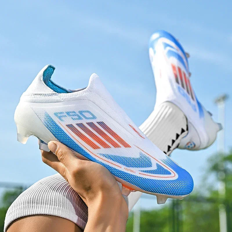 Nouvelles chaussures de football pour hommes, crampons de sport d'extérieur pour garçons et adultes, bottes de football d'entraînement respirantes, antidérapantes, à crampons longs, confortables