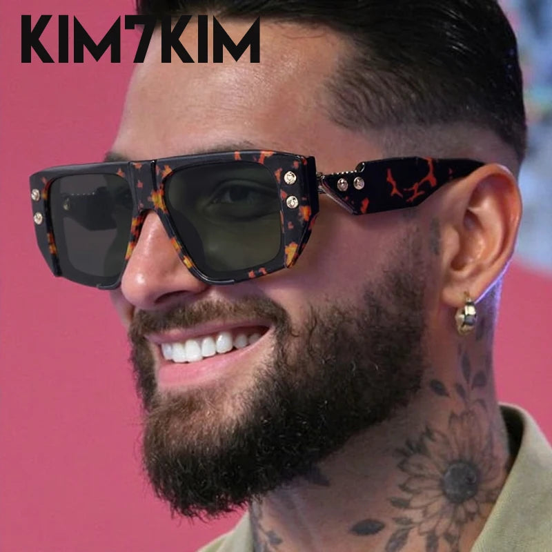 Steampunk Square Polarized Sunglasses Men Big 2026 Luxury Brand Punk UV400 Driving Sun Glasses Fashion Eyewear For Male Shades