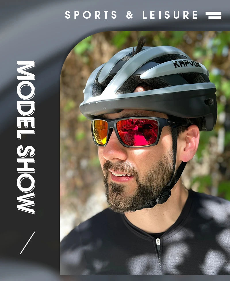 KAPVOE Polarized Hiking Fishing Glasses Beach Essentials Road Bike Cycling Sunglasses MTB Bicycle Outdoor Sports golf Eyewear