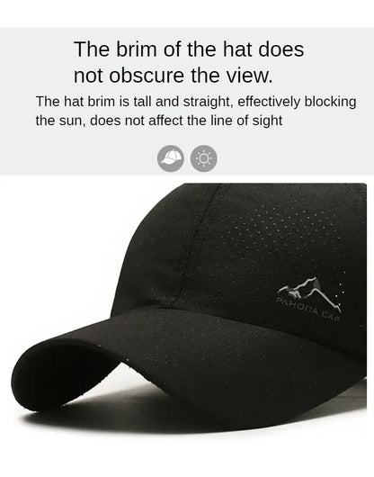 Summer Breathable Mesh Quick Drying Men Women's Baseball Cap Outdoor Sports Travel Fishing Climbing Cycling Runnning Hat