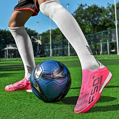 Chaussures de football pour hommes, crampons de football pour terrain en gazon, chaussures de sport pour entraînement, crampons de football antidérapants, crampons de football.