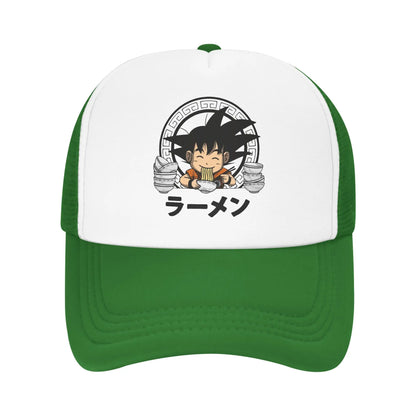 Goku Kid Ramen Dragon Ball Trucker Hat Men Women Vintage Anime Manga Hats Sports Cap Adjustable Polyester Baseball Caps Summer