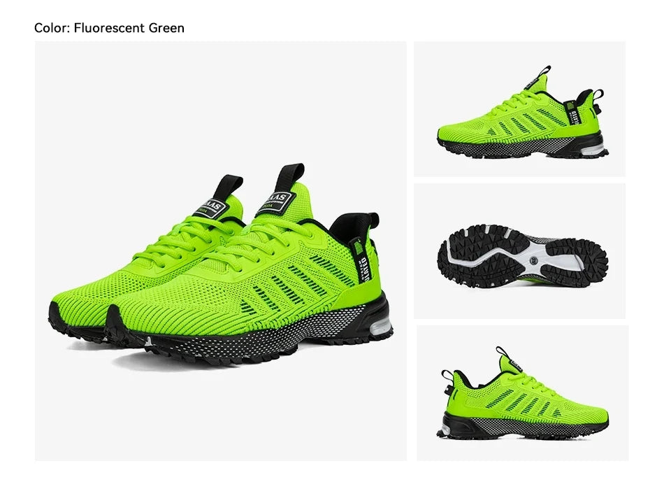Baasploa professionele hardloopschoenen voor heren, lichtgewicht designer mesh sneakers voor heren, veterschoenen voor outdoor sport en tennis