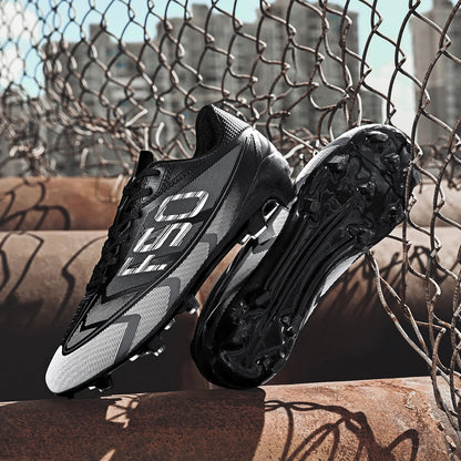 Chaussures de football unisexes AG FG, crampons longs en TPU, crampons de football absorbant les chocs pour les matchs sur gazon naturel et artificiel en extérieur