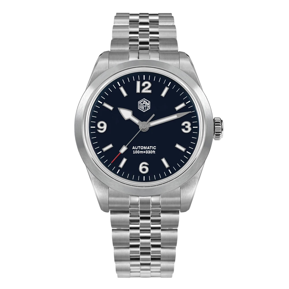 San Martin 38mm Men Sport Watch Fashion Luxury Explore Climbing Automatic Mechanical Sapphire Waterproof 5 Links Bracelet BGW-9