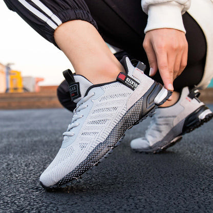 Baasploa professionele hardloopschoenen voor heren, lichtgewicht designer mesh sneakers voor heren, veterschoenen voor outdoor sport en tennis