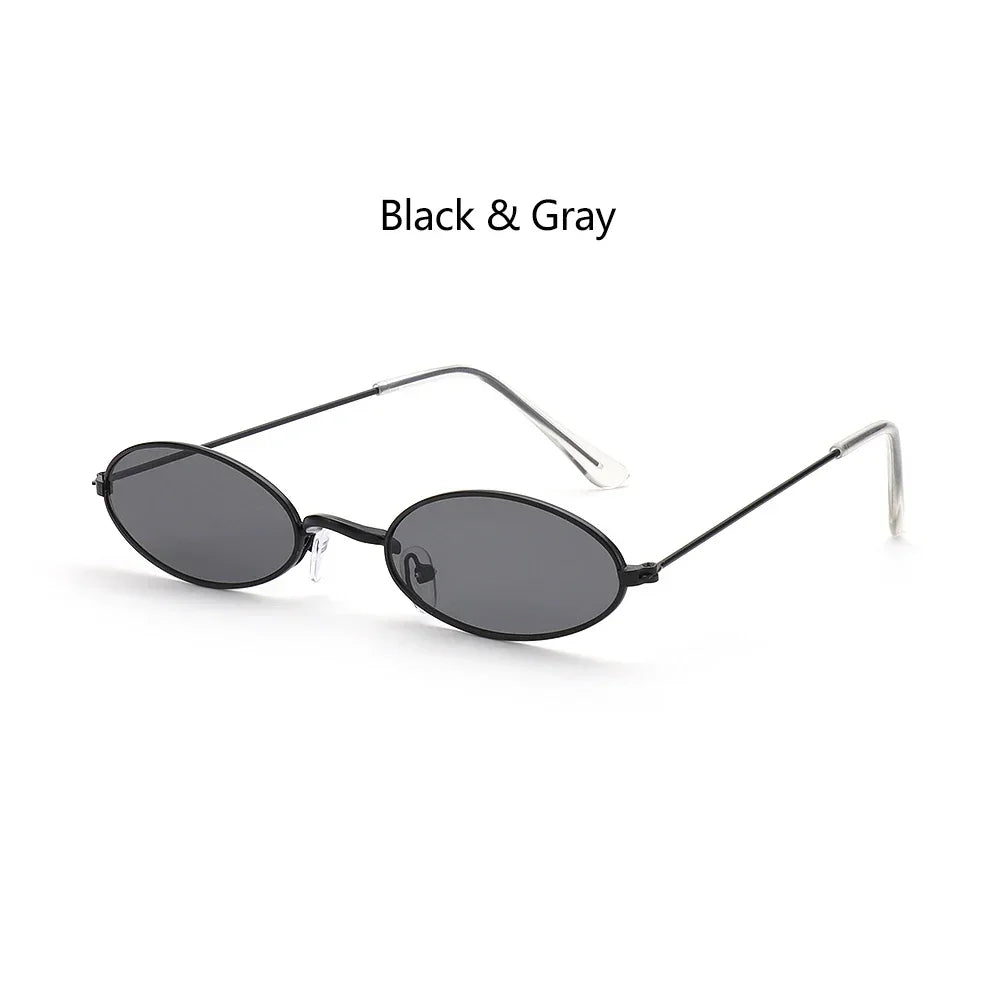 1PC Unisex Retro Small Frame Oval Sunglasses UV400 Fashion Design Sun Glasses Summer Vintage Shades Eyeglasses Accessories