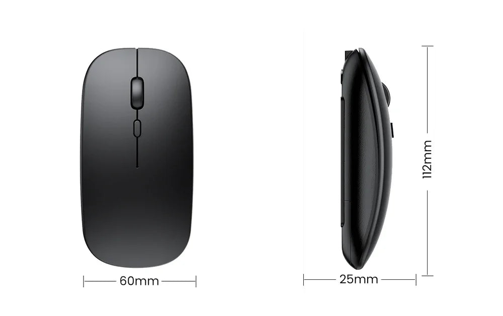 Trådløs genopladelig mus med dobbelt tilstand, Bluetooth-kompatibel 2.4G USB-computermus til laptop, iPad, tablet og notebook – gamingmus
