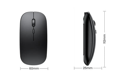 Trådløs genopladelig mus med dobbelt tilstand, Bluetooth-kompatibel 2.4G USB-computermus til laptop, iPad, tablet og notebook – gamingmus