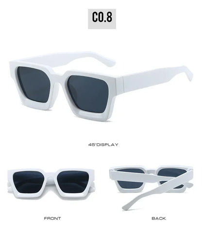 JNPCXI Fashion Square Women Luxury Sunglasses Retro Gradient Blue Designer Men Trending Sun Glasses Shades UV400