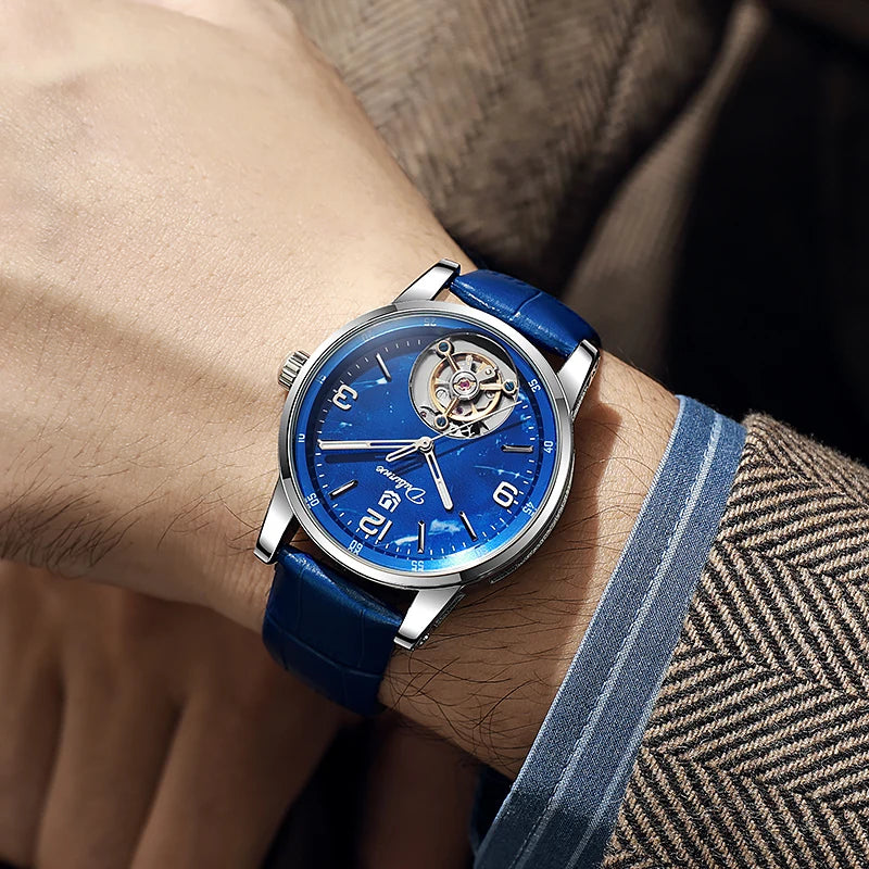 Relógio Tourbillon Masculino, Desportivo, Automático, Mecânico, Estanque – Relógio de pulso de luxo de marca de gama alta