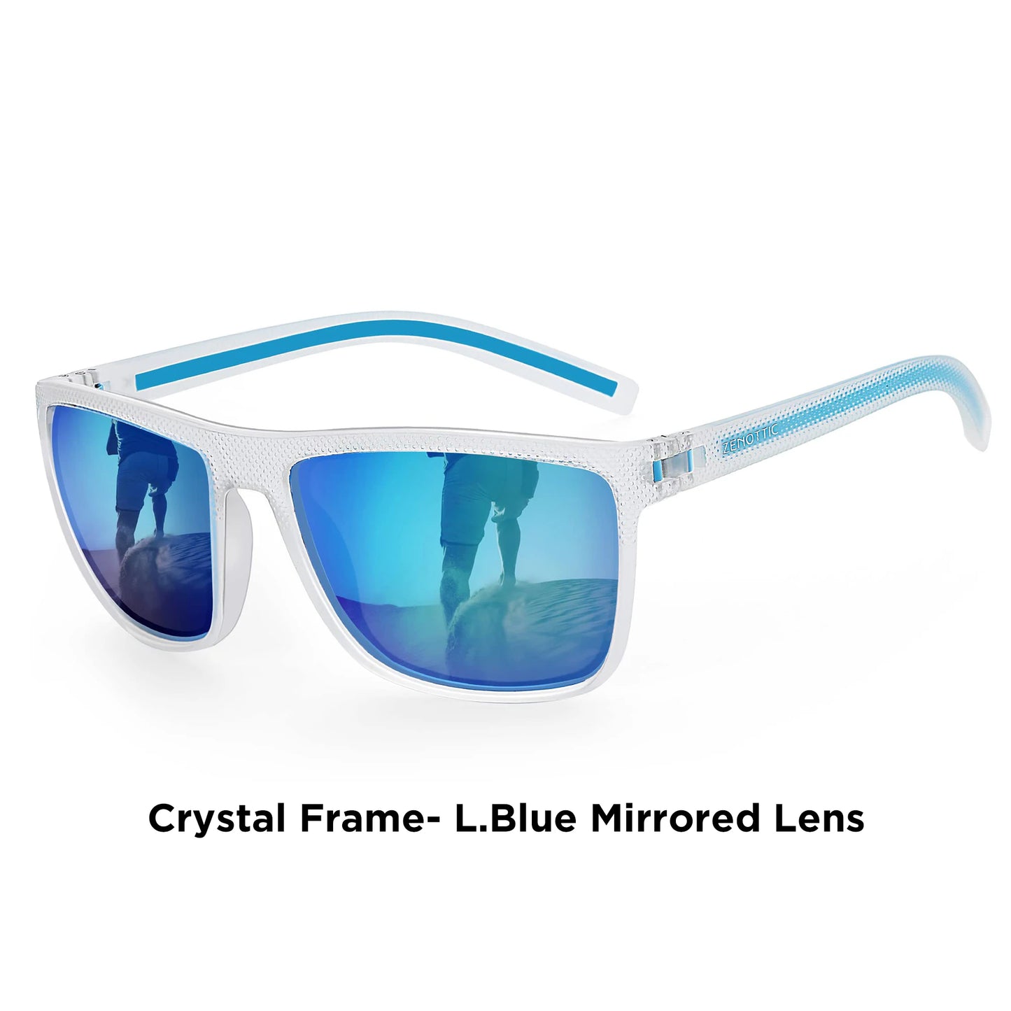 ZENOTTIC Polarized Sunglasses for Men Lightweight TR90 Frame UV400 Protection Square Sun Glasses