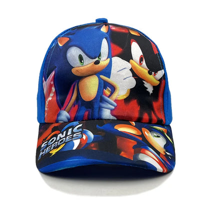 50-54cm Children's Sonic Cartoon Baseball Cap Anime Hedgehog ShadowTails Knuckles Character Sun Protection Cap Accessory Gifts