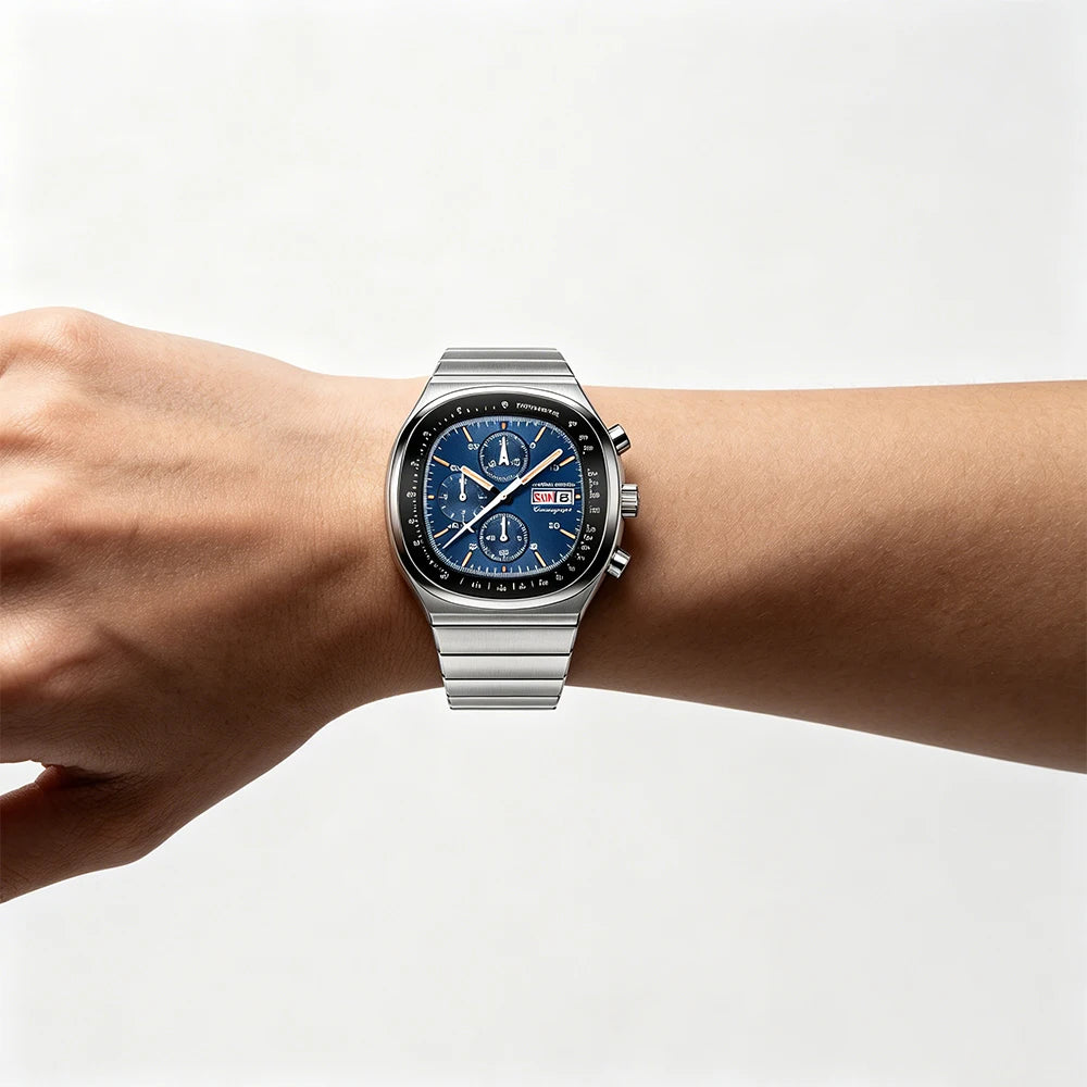 PAGANI DESIGN New PD1819 Men‘s Quartz Watches 40mm Sapphire Stainless Steel Waterproof Luminous C3 Chronograph reloj hombre