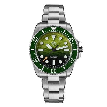 San Martin 2026 Men Diver Watch 38mm Wave Texture Dial Miyota 90S5 Automatic Mechanical Luxury Wristwatch Waterproof 200m SN0126