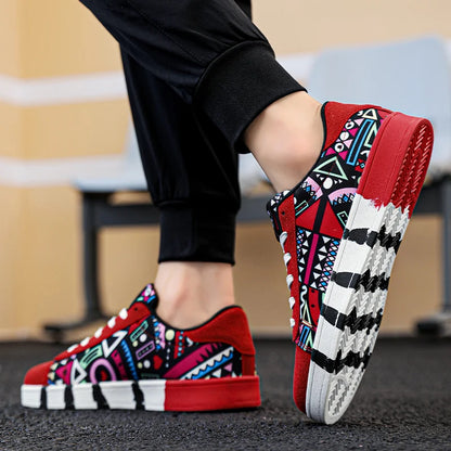 YRZL skateboard-sko til mænd, sneakers i kanvas, afslappede og åndbare gåsko, lette flade sko til mænd, trendy streetwear-sportssko