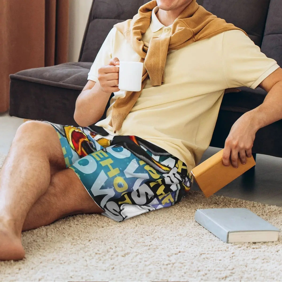 Custom Shadow The Hedgehog Sonic Poster Short Pajama Pants Men Sleepwear Sleep Lounge Bottom Shorts Sleeping Pants