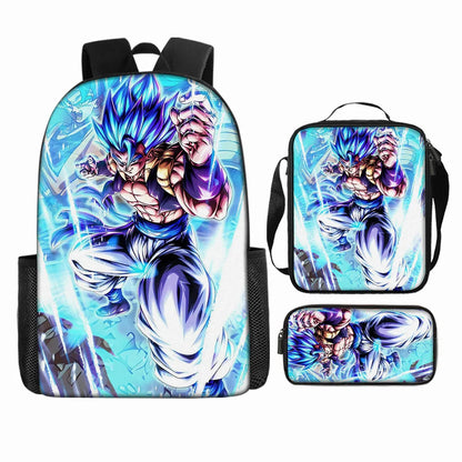 Dragon Ball 3Pcs/Set Backpacks Goku Vegeta Cartoon Print Lunch Bag Pencil Bags Student Casual School Bags Return To School Gift