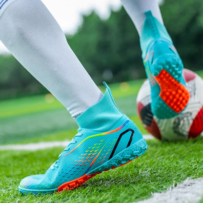 Men Football Boots Professional Outdoor Unisex Soccer Shoes Soccer Training Turf Futsal Match Grass Cleats Non-slip Breathable