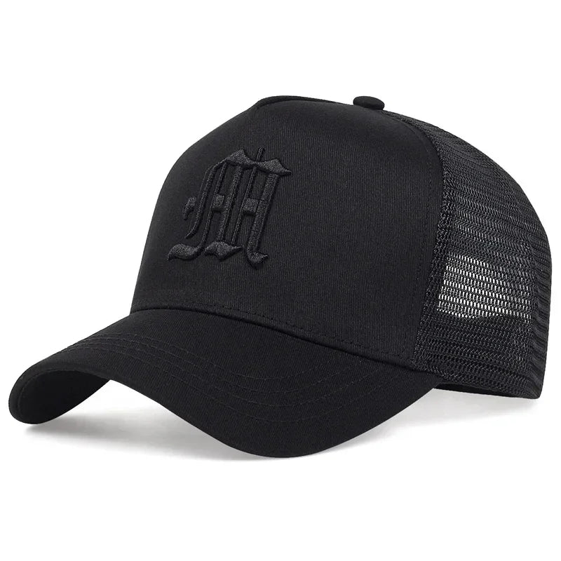 Unisex M Letter Embroidery Baseball Net Caps Hip Hop Cap Spring Summer Outdoor Adjustable Casual Hats Sunscreen Hat