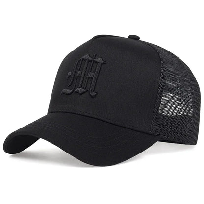 Unisex M Letter Embroidery Baseball Net Caps Hip Hop Cap Spring Summer Outdoor Adjustable Casual Hats Sunscreen Hat