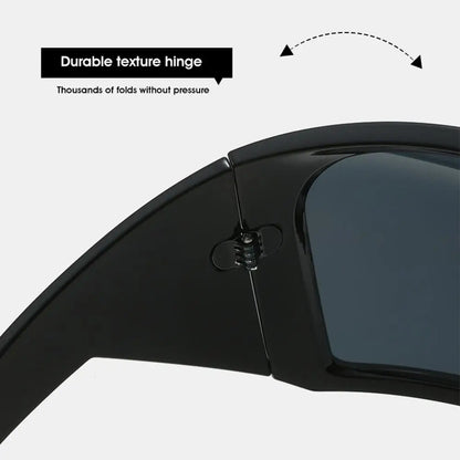 Futuristic Wrap Around Sunglasses Rave Curved Lens UV400 Protection 2000'S Eyewear Oversized Y2K Sun Glasses for Women & Men