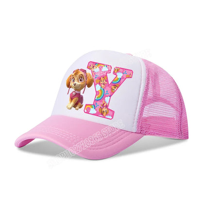 Paw Patrols Baseball Cap Skye Cartoon Anime A-Z Letters Printed Girls Headwear Summer Athleisure Adjustable Fashion Hats Gift