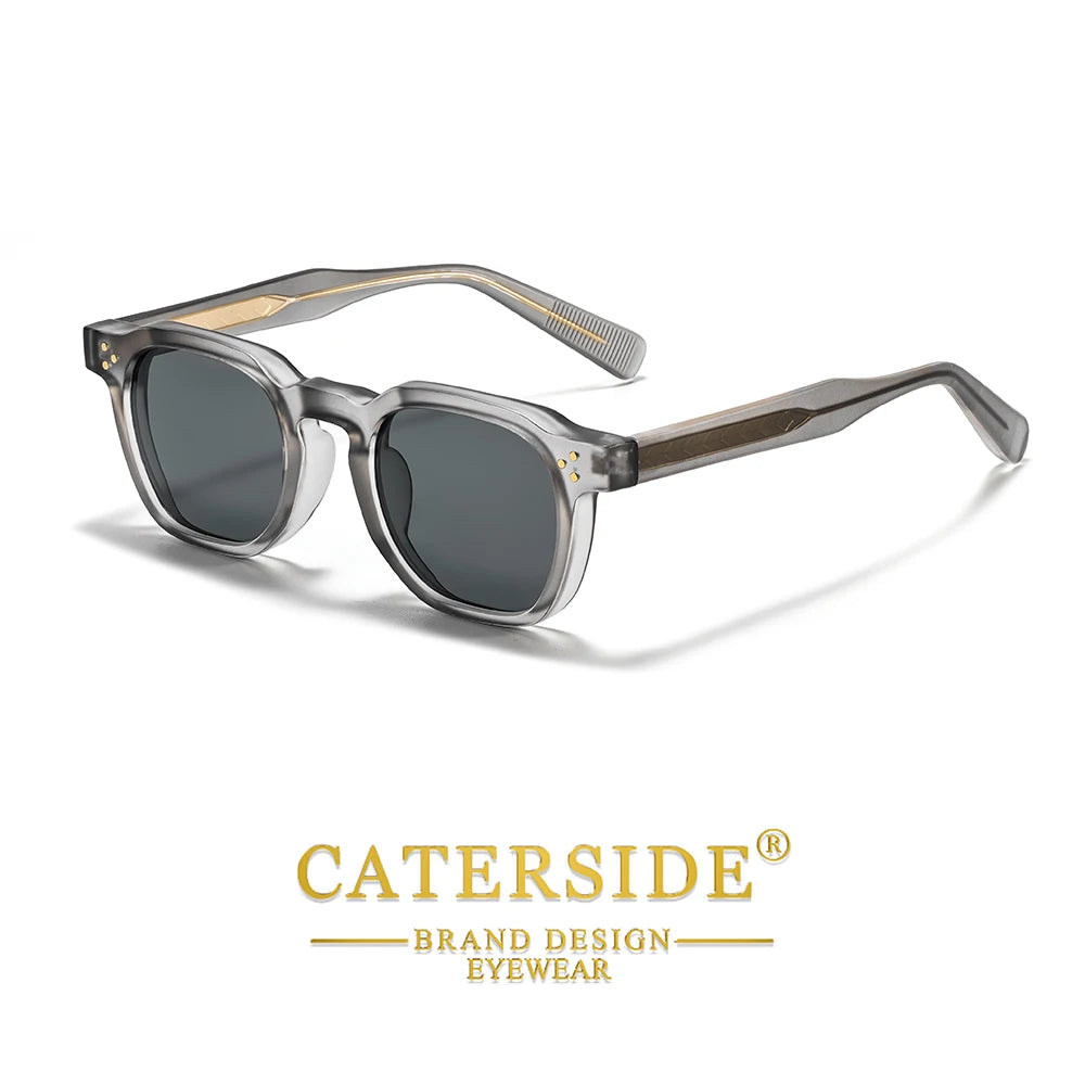 CATERSIDE New Retro Punk Men Sunglasses Square Personalized Design Glasses Women's Fashion Party Glasses Festival Gift 2 Pieces