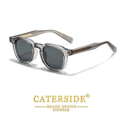 CATERSIDE New Retro Punk Men Sunglasses Square Personalized Design Glasses Women's Fashion Party Glasses Festival Gift 2 Pieces