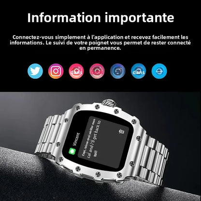 New Trend Smart Watch 1.76 inch AMOLED 3D Dynamic Dial IP67 Waterproof Bluetooth Call NFC Voice Assistant Men Sports Smartwatch