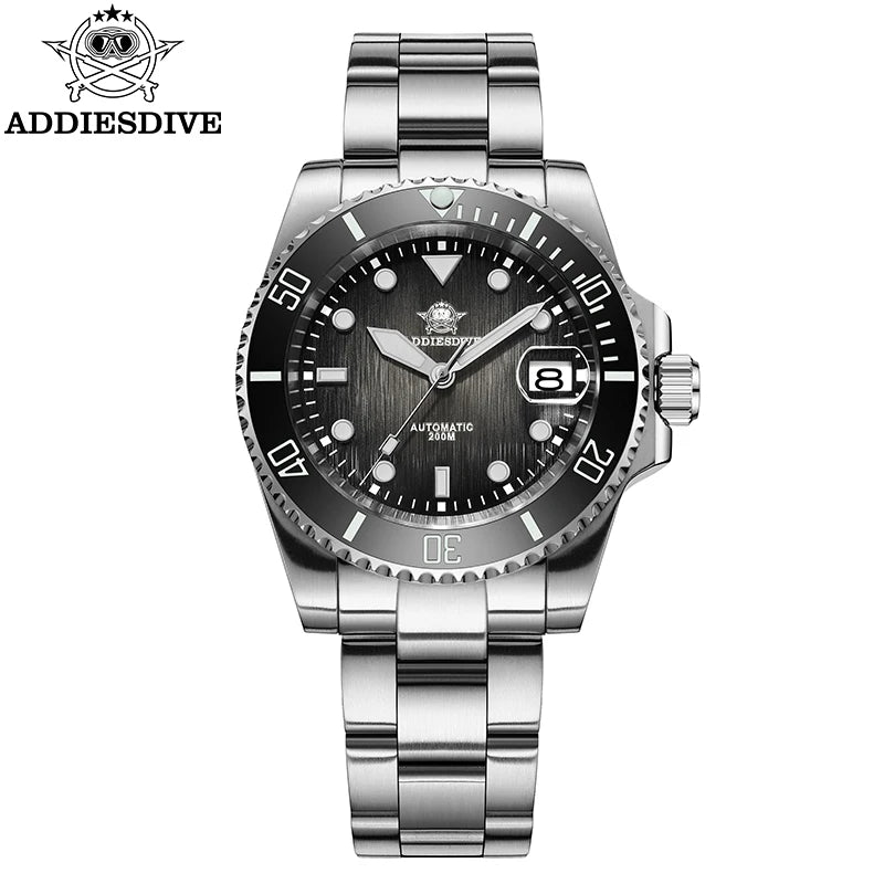 ADDIESDIVE Hot selling Men's Automatic Watch Sapphire Glass 200m Waterproof Watch BGW9 Night Light Classic Men's Watch AD2536