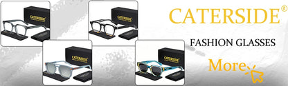 CATERSIDE Retro Polarized Sunglasses Men Ultralight TR90 Frame Polygon Women Sun Glasses Outdoor High Quality Travel  Eyewear