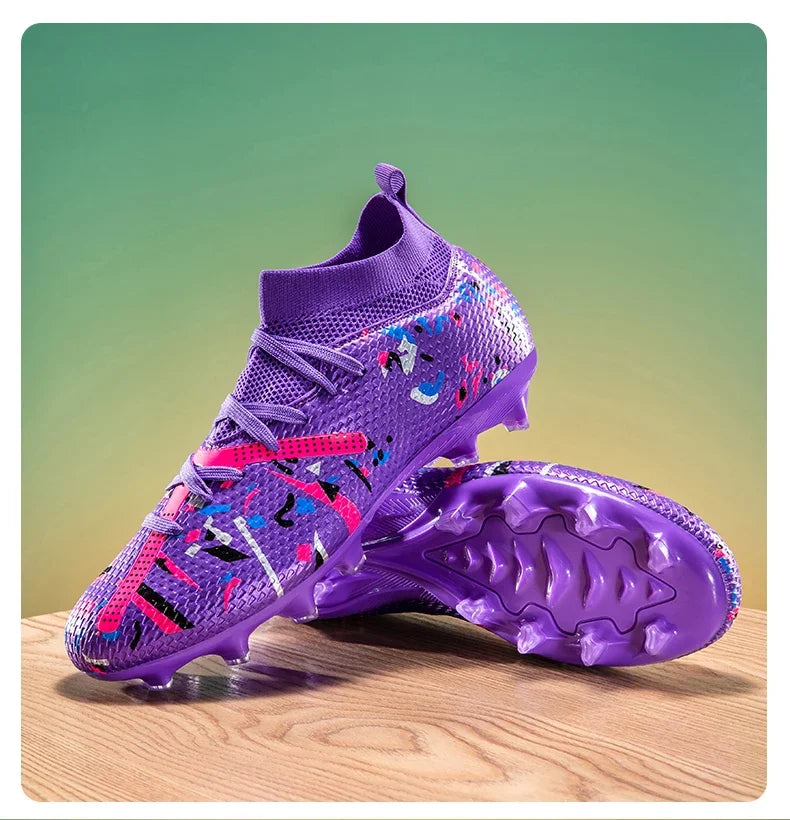 Nouvelles chaussures de football pour hommes, chaussures de sport professionnelles pour l'extérieur, antidérapantes, chaussures d'entraînement, baskets, chaussures de football pour terrain gazonné, ultralégères, unisex