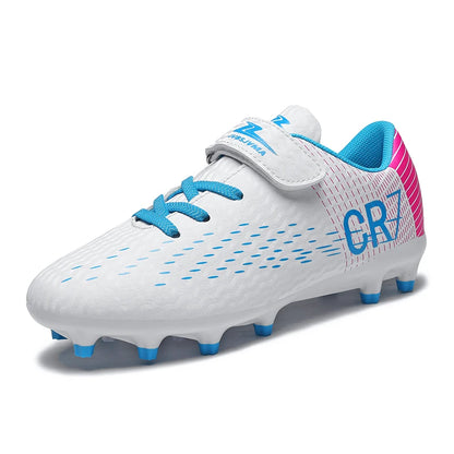 Nouvelles chaussures de football montantes à crampons longs pour adolescents et étudiants, adaptées aux garçons et aux filles, élégantes, durables et tendance
