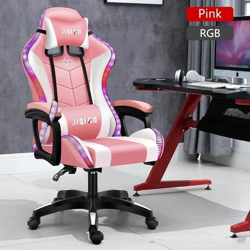 Ergonomic swivel chair Massage Recliner gamer chairs High quality gaming chair RGB light office chair gamer computer