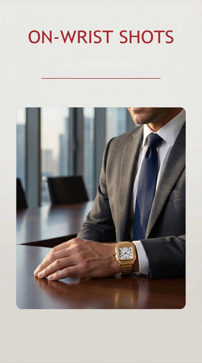 New Luxury Men's Quartz Watch Classic Retro Style Women's Watch Roman Numerals Date Display Stainless Steel Japanese Movement